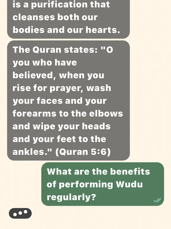 Tangkapan layar Quran Chat App iPad 