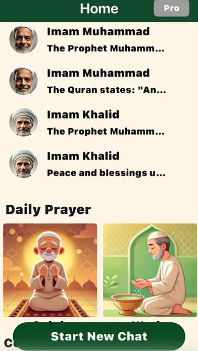 Tangkapan layar Quran Chat App