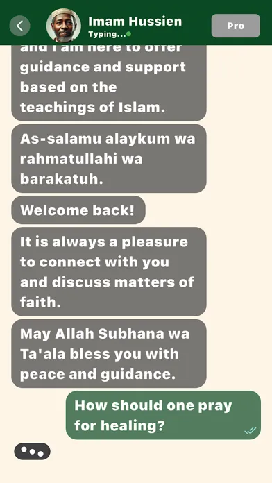 Tangkapan layar Quran Chat App