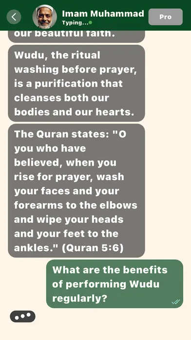 Tangkapan layar Quran Chat App