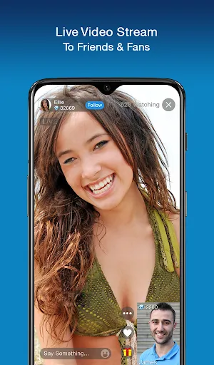 Ảnh chụp màn hình của cake live stream video chat