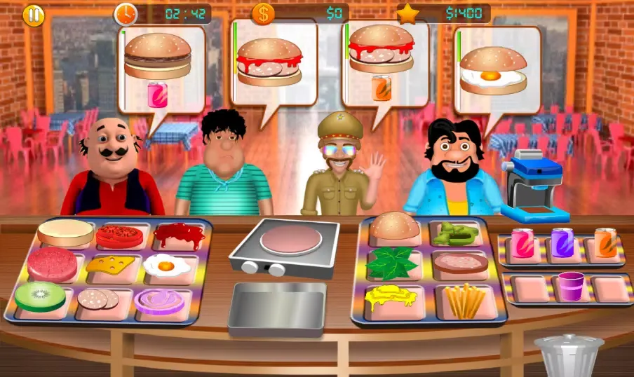 ภาพหน้าจอของ Motu Patlu Cooking