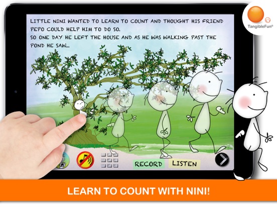 Tangkapan layar Nini learns to count Italian iPad 