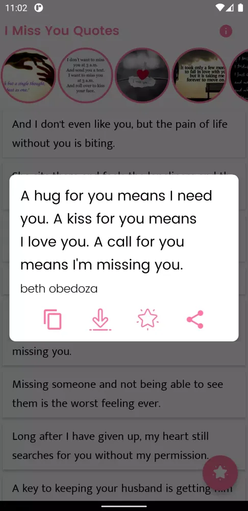 Capturas de pantalla de I Miss You Quotes
