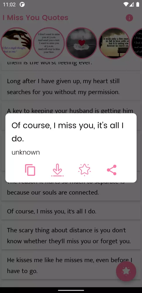 Capturas de pantalla de I Miss You Quotes
