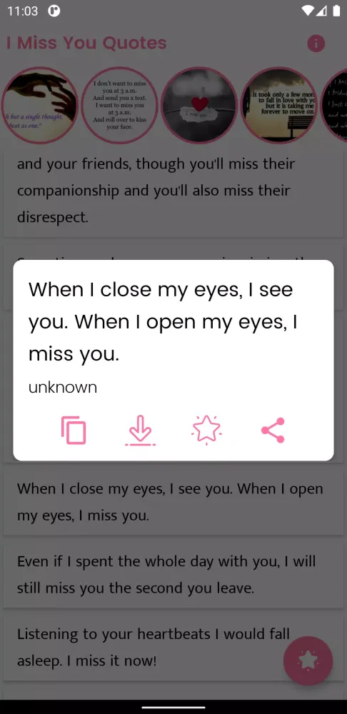 Capturas de pantalla de I Miss You Quotes