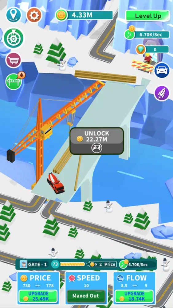 Capturas de tela do Idle Bridge Tycoon