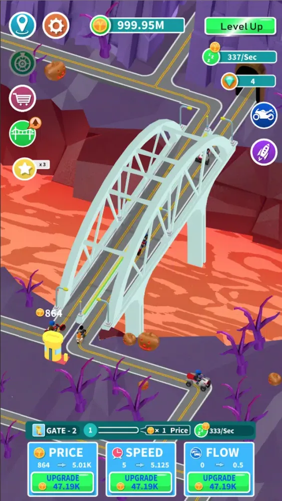 Capturas de tela do Idle Bridge Tycoon