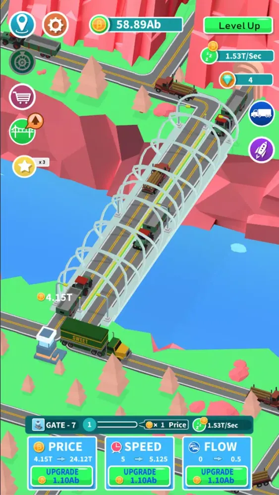 Capturas de tela do Idle Bridge Tycoon