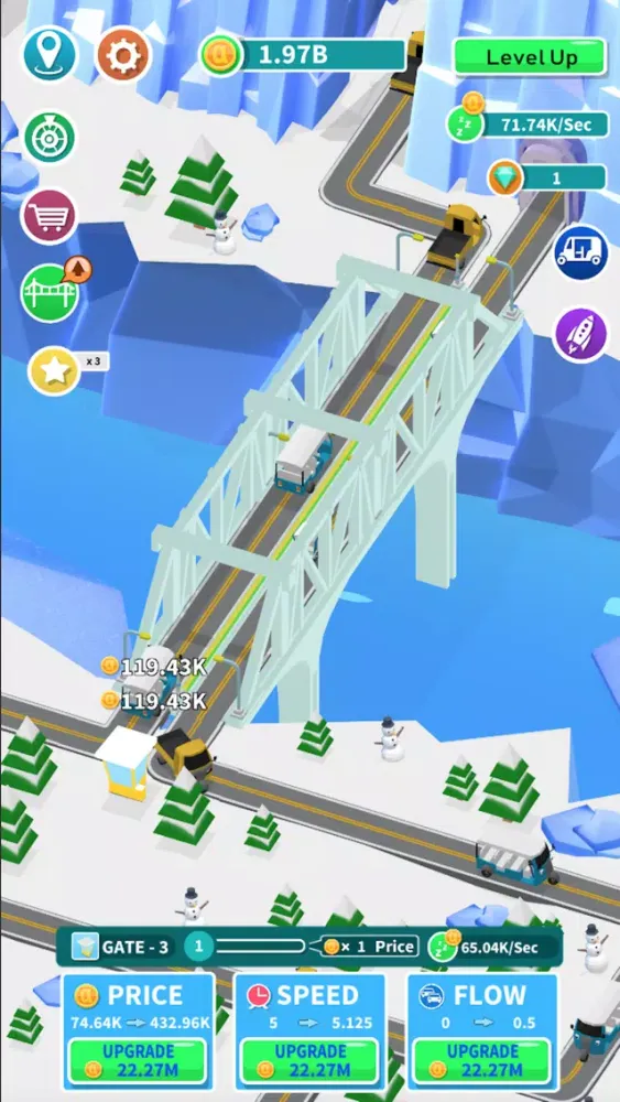 Capturas de tela do Idle Bridge Tycoon