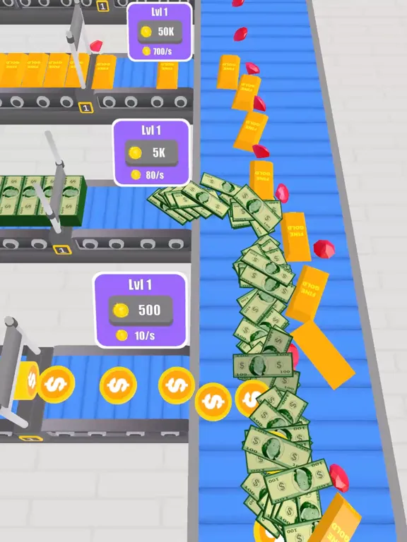 Capturas de tela do Idle Gold Factory iPad 