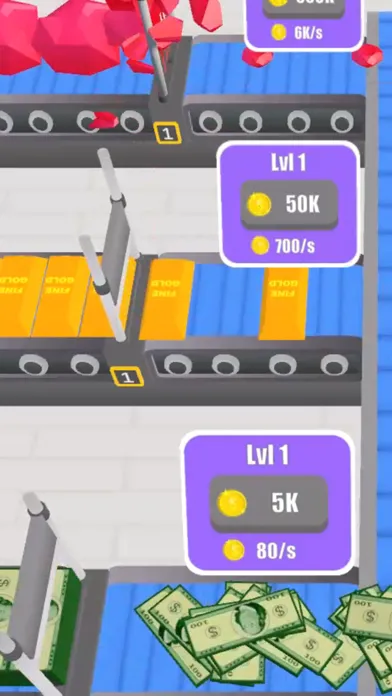 Capturas de tela do Idle Gold Factory