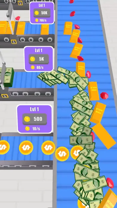 Capturas de tela do Idle Gold Factory