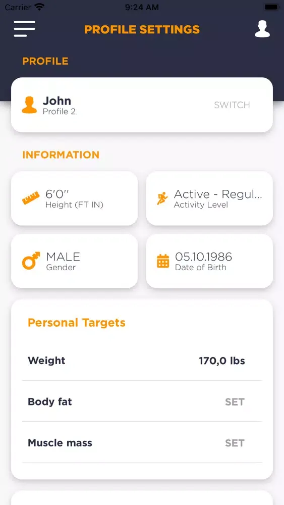 My TANITA – Healthcare App Screenshots
