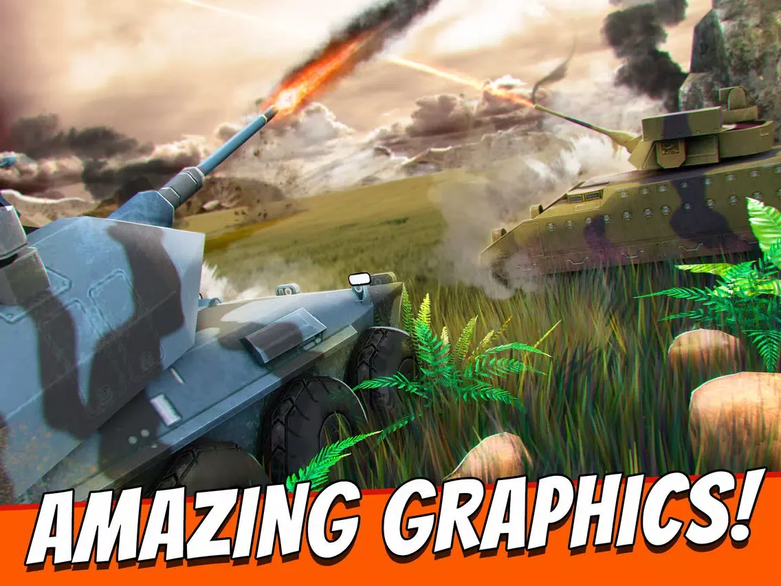 Tanks Fighting Shooting Game For Free Military World War Domination iPad 应用截图