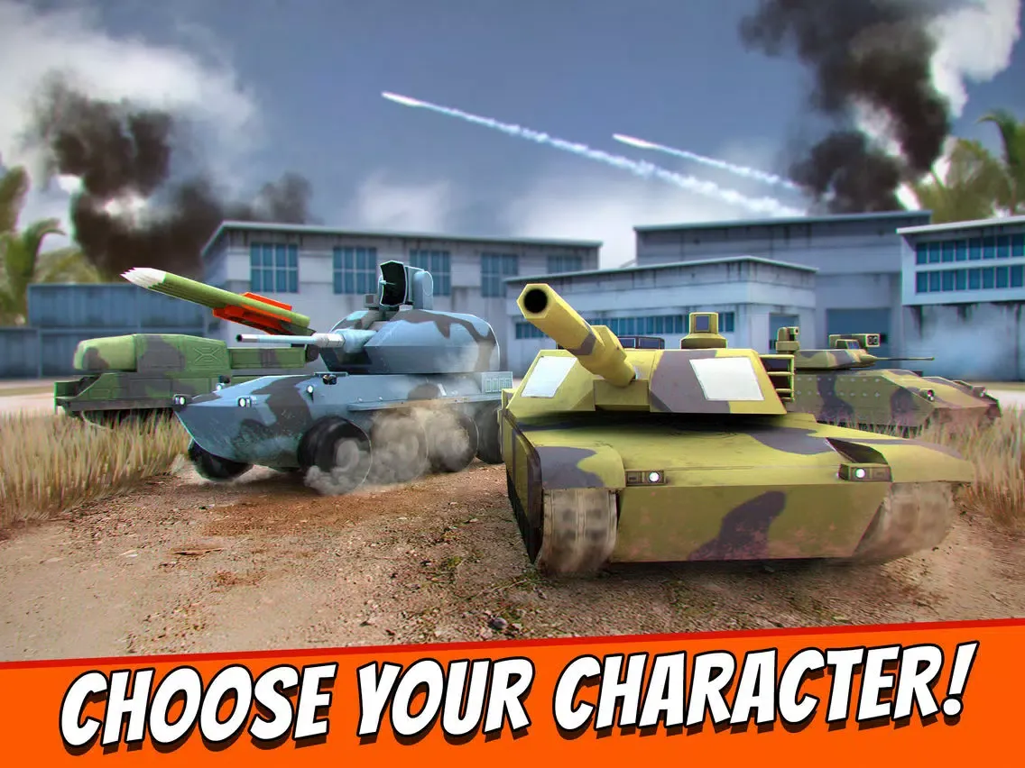 Tanks Fighting Shooting Game For Free Military World War Domination iPad 应用截图