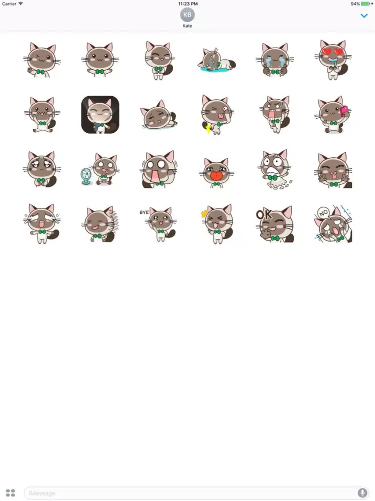 Animated Scarlett The Brown Cat Stickers iPad  Ekran Görüntüleri