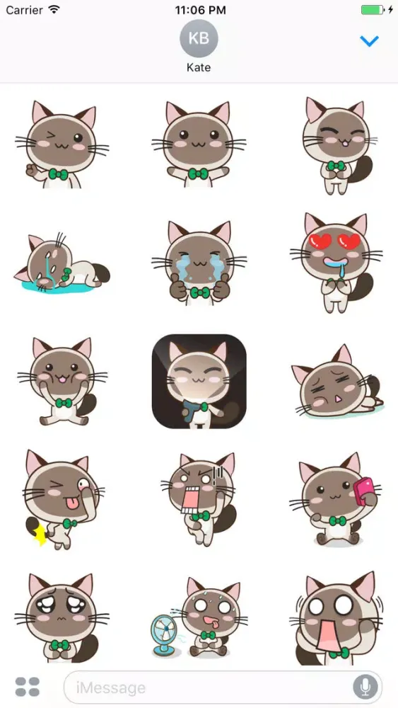 Animated Scarlett The Brown Cat Stickers Ekran Görüntüleri