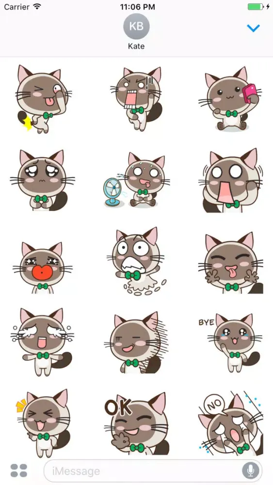 Animated Scarlett The Brown Cat Stickers Ekran Görüntüleri