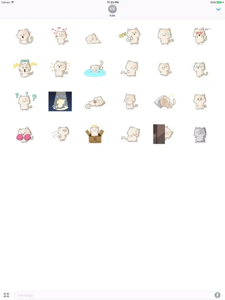 Capturas de tela do Animated The Emoticon Fat Cat Stickers iPad 