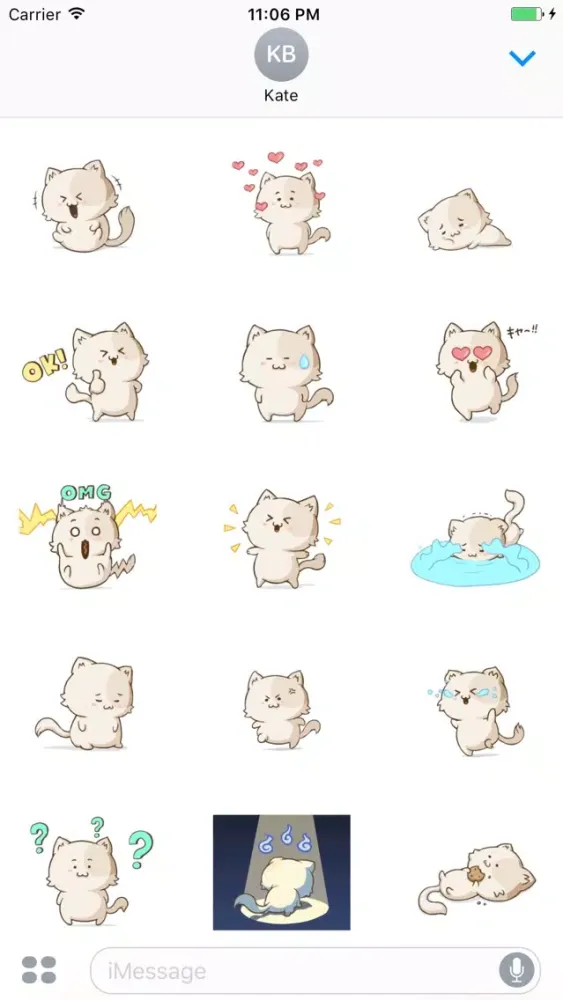 Capturas de tela do Animated The Emoticon Fat Cat Stickers
