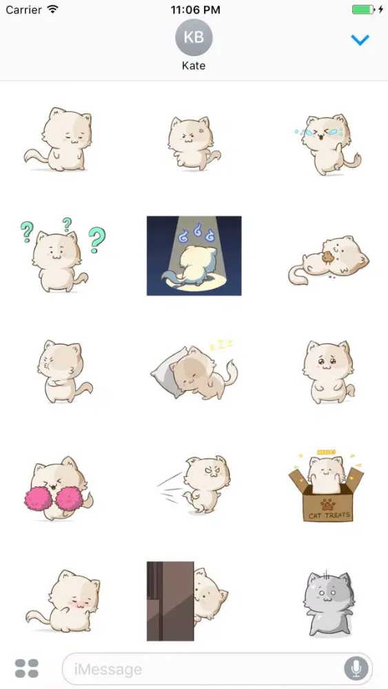 Capturas de tela do Animated The Emoticon Fat Cat Stickers