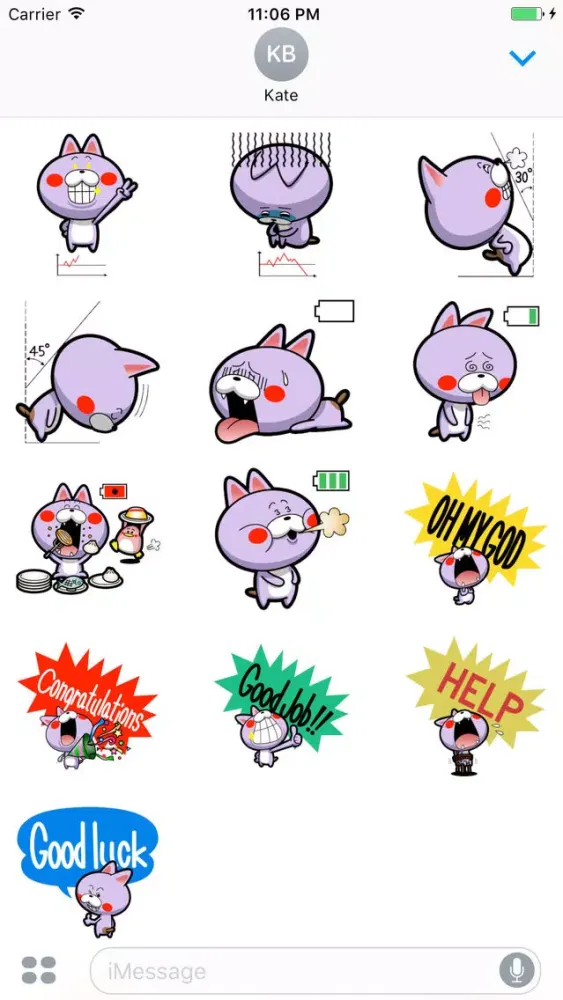 Tangkapan skrin Billo Expression Stickers