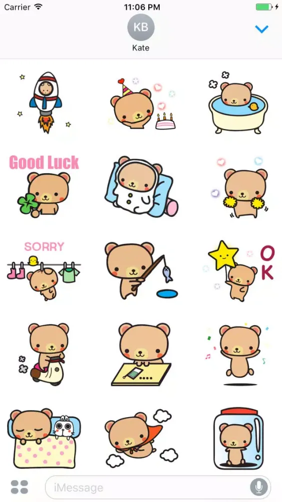 Brownie The Litle Baby Bear Sticker স্ক্রিনশট
