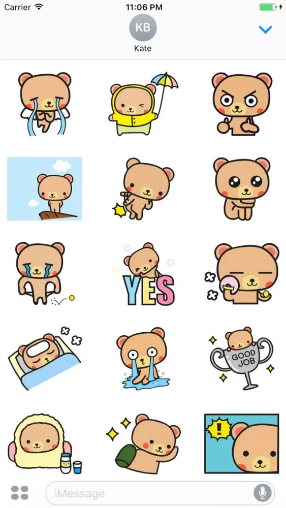 Brownie The Litle Baby Bear Sticker স্ক্রিনশট