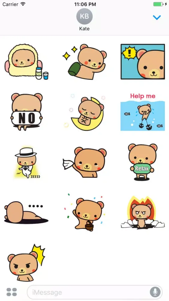Brownie The Litle Baby Bear Sticker স্ক্রিনশট