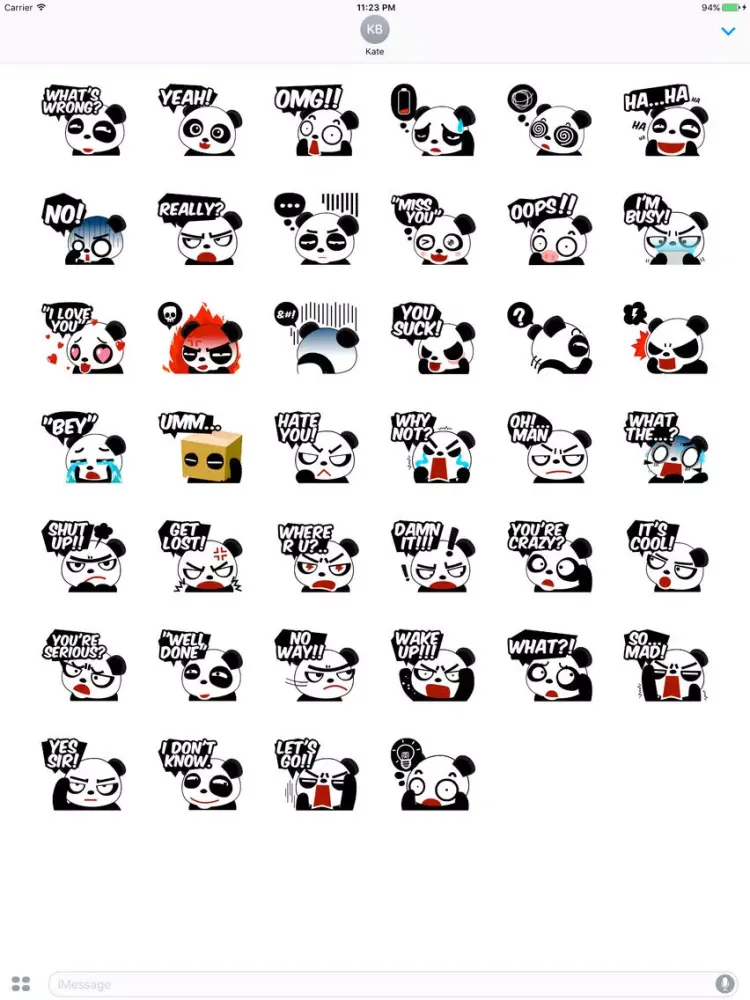 Скриншоты Chatting Panda Sticker iPad 