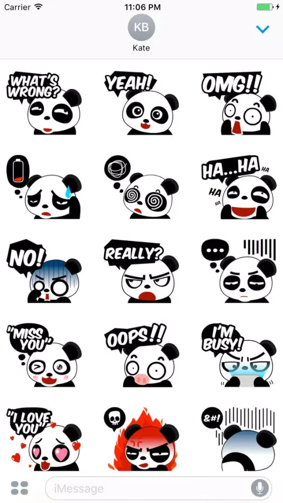 Скриншоты Chatting Panda Sticker