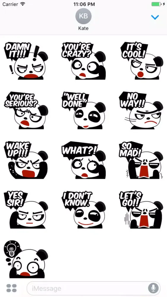 Скриншоты Chatting Panda Sticker