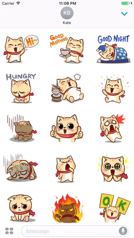 تصاویر Chloe The Cat Expression Sticker