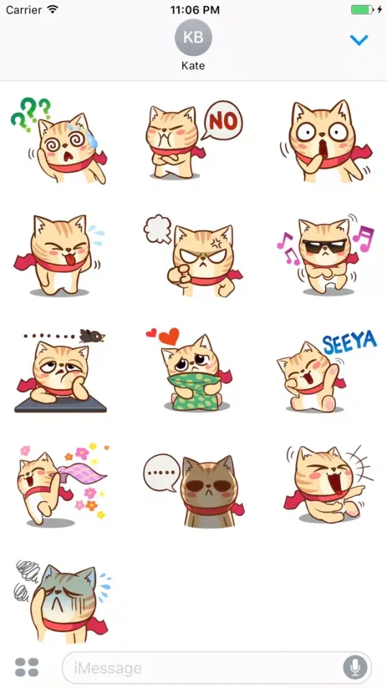 تصاویر Chloe The Cat Expression Sticker