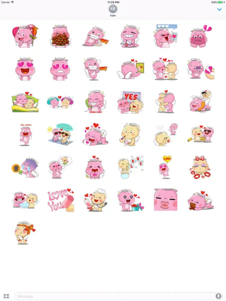 Couple Funny Angel InLove Sticker iPad  سکرین شاٹس