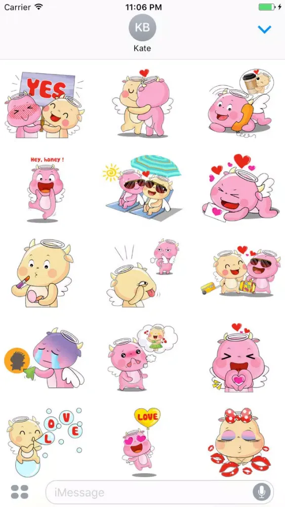 Couple Funny Angel InLove Sticker سکرین شاٹس