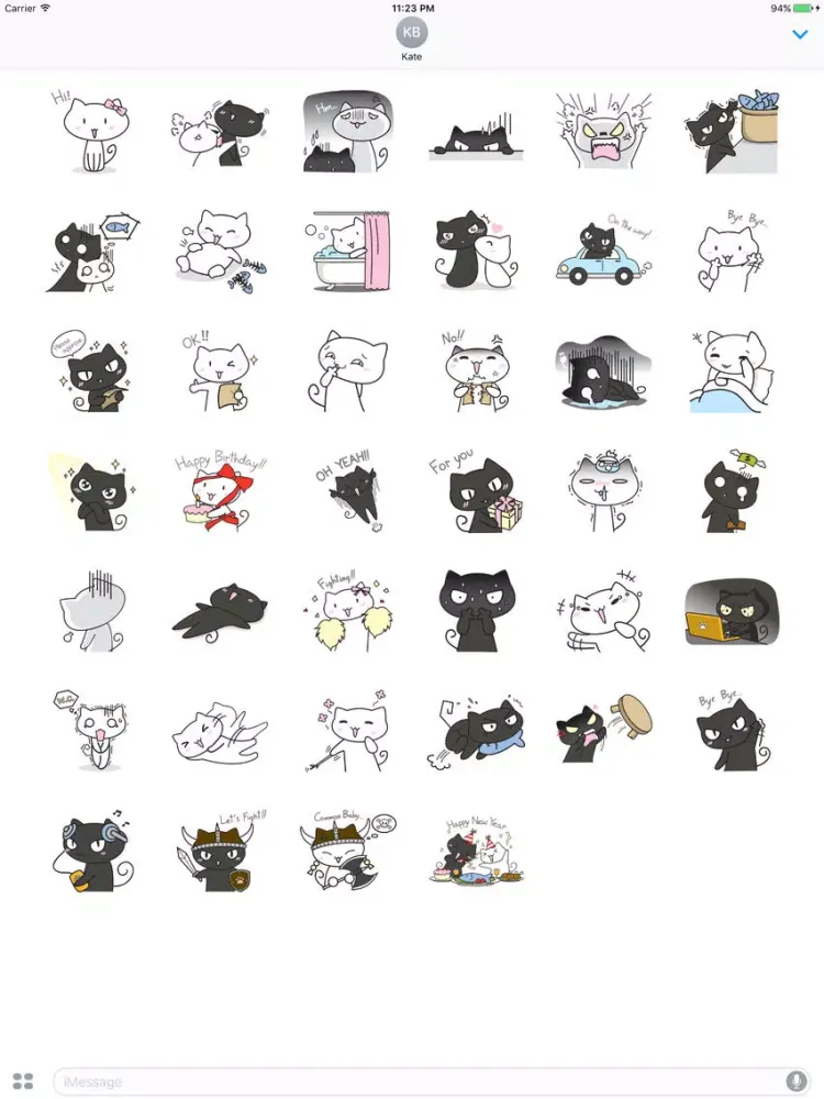 Captures d'écran de Couple Kittens Inlove Daily Life Sticker Vol 2 iPad 
