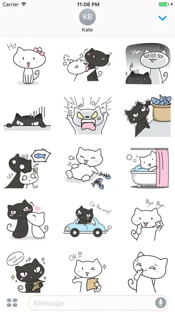 Captures d'écran de Couple Kittens Inlove Daily Life Sticker Vol 2