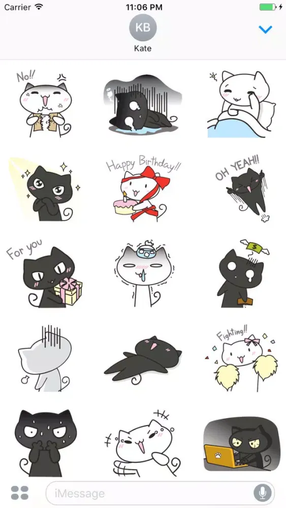 Captures d'écran de Couple Kittens Inlove Daily Life Sticker Vol 2