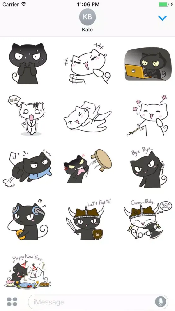 Captures d'écran de Couple Kittens Inlove Daily Life Sticker Vol 2
