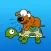 Funny Brown Puppy English Sticker