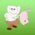 Friend Couple Cotton Dog And Bunny Sticker