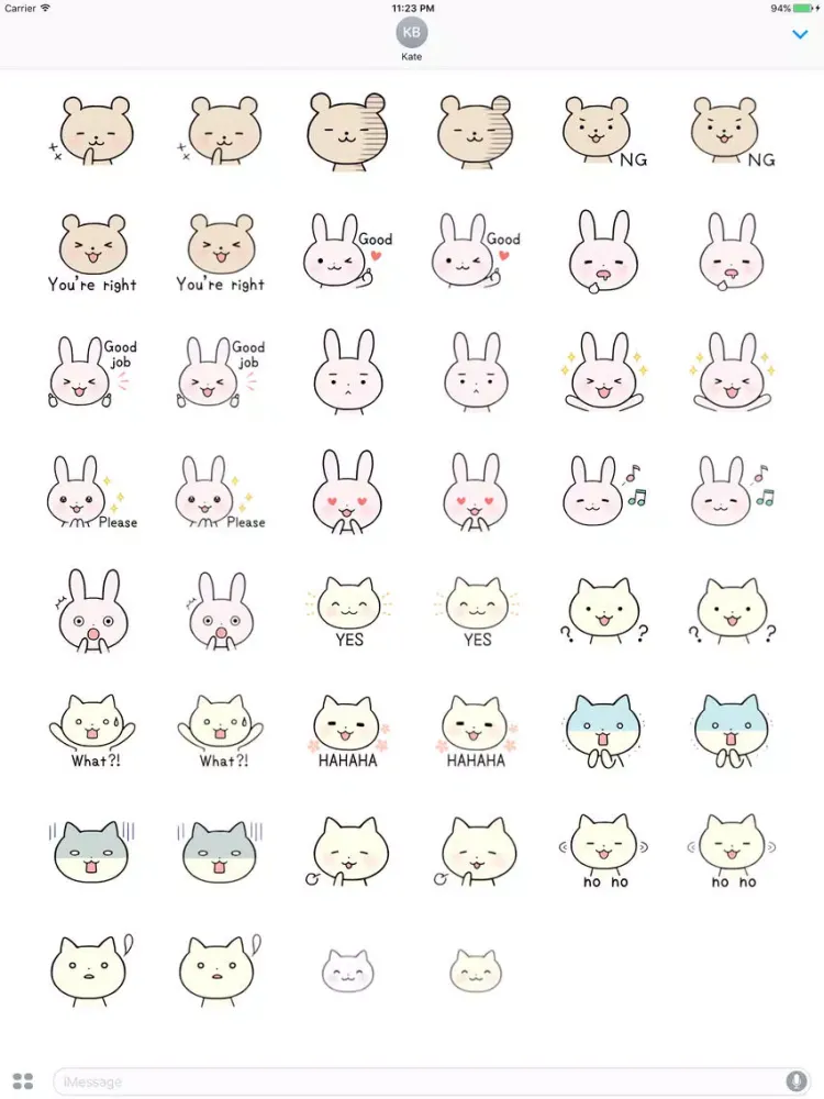 ภาพหน้าจอของ Full of Animals Sticker iPad 