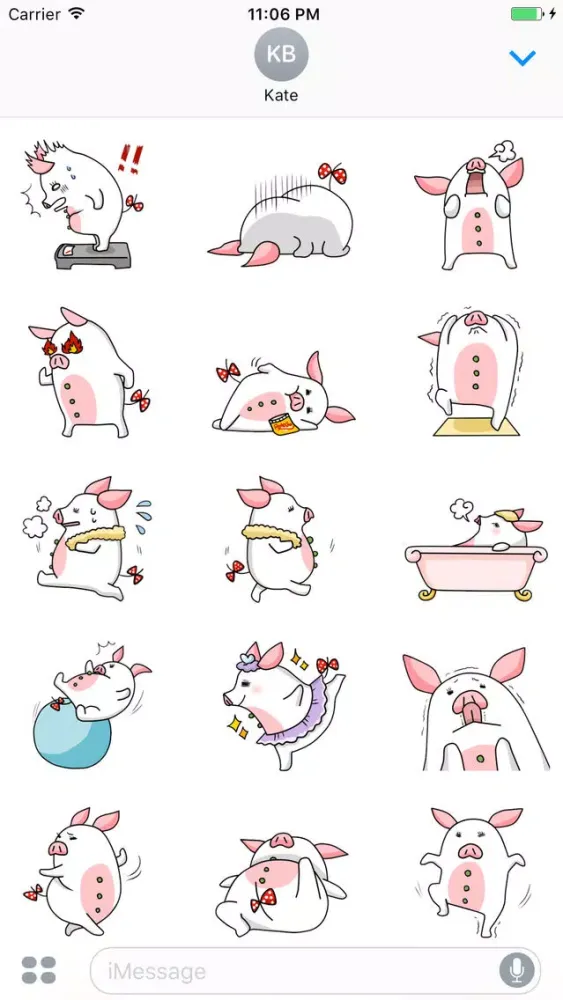 Zrzuty ekranu Hani The Litle Pig In Diet Mode Sticker