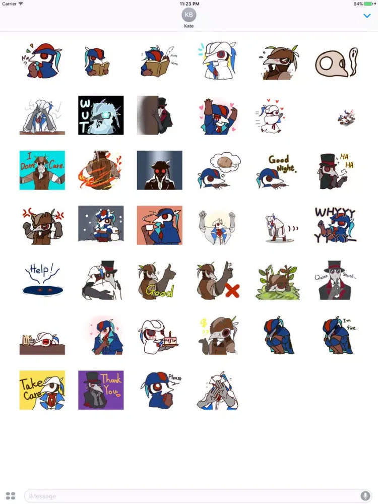 Tangkapan skrin Jack The Doctor Eagle English Sticker iPad 