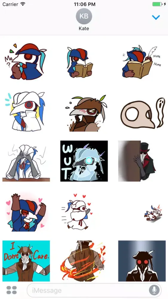 Tangkapan skrin Jack The Doctor Eagle English Sticker