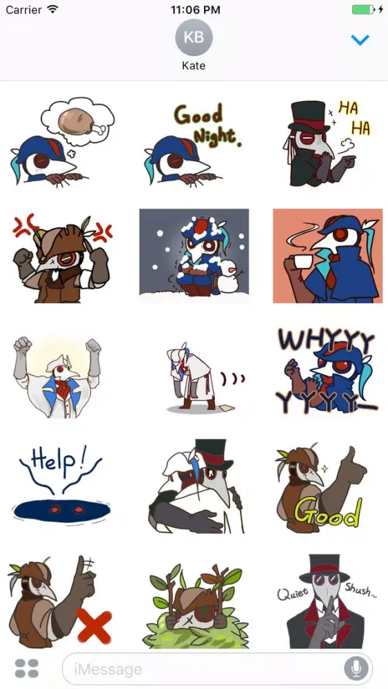 Tangkapan skrin Jack The Doctor Eagle English Sticker