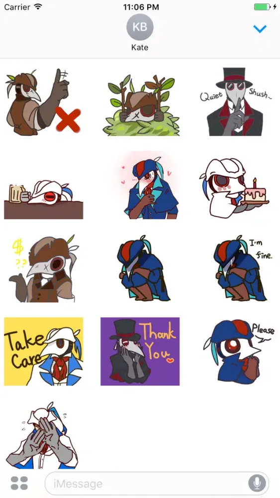 Tangkapan skrin Jack The Doctor Eagle English Sticker