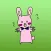 Kari The Pink Bunny English Sticker